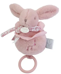 Lapin DOUDOU® - boite à musique lapin - 20 cm - Rose