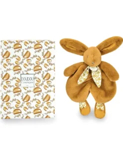 Lapin DOUDOU® - Doudou lapin  Jaune moutarde - 29 cm