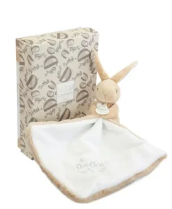 Lapin DOUDOU® - Doudou Lapin mouchoir- 10 cm - Beige