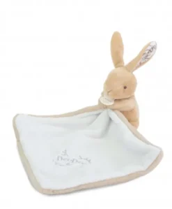 Lapin DOUDOU® - Doudou Lapin mouchoir- 10 cm - Beige