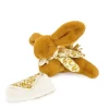 Lapin DOUDOU® - Peluche lapin jaune moutarde avec doudou assorti - 16 cm