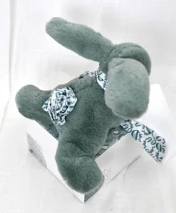 Lapin DOUDOU® - Peluche lapin Vert avec doudou assorti - 16 cm