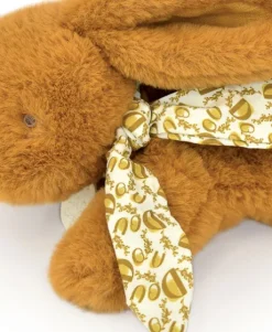 Lapin DOUDOU® Jaune moutarde - Peluche lapin - 25 cm