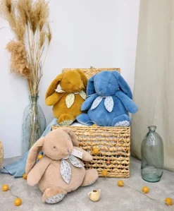Lapin géant - LAPIN DOUDOU 42 cm - Jaune moutarde