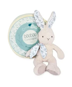 Lapin peluche beige en coton Bio 25 cm