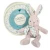 Lapin peluche gris en coton Bio 25 cm