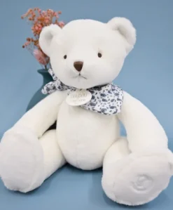 L'Ours Doudou® - Ours en peluche blanc - 25 cm