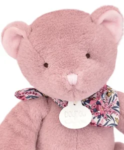 L'Ours Doudou® - Ours en peluche rose - 25 cm