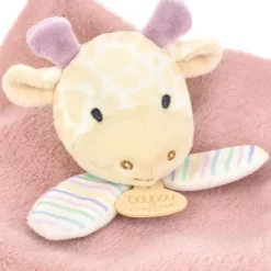 Mini Doudou girafe rose - 19 cm