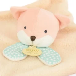 Mini Doudou renard plat orange - 19 cm