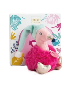 Mini peluche boule Flamant Rose -  Minizoo - 15 cm