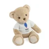 Ours en peluche beige avec T-shirt équipe de France - 30 cm