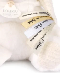 Ours en peluche Blanc attache-sucette - 20 cm - Collection Anniversaire