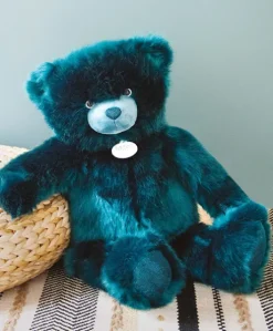 Ours en peluche bleu paon - Collection -  40 cm