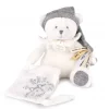 Ours en peluche Gris attache-sucette - 20 cm - Collection Anniversaire