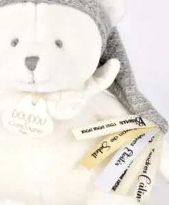 Ours en peluche Gris attache-sucette - 20 cm - Collection Anniversaire