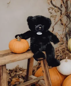 Ours en peluche noir smocky - Collection - 37 cm