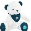 Ours en peluche Premium blanc avec bandana  Paris 2024 - 37 cm