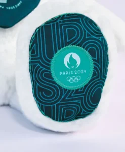 Ours en peluche Premium blanc avec bandana  Paris 2024 - 37 cm