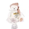 Ours en peluche Rose attache-sucette - 20 cm - Collection Anniversaire