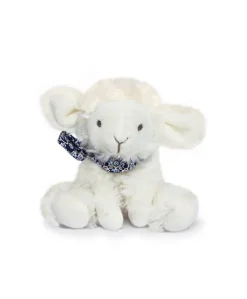 Peluche agneau blanc avec chouchou - 12 cm - Modèle aléatoire