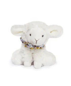Peluche agneau blanc avec chouchou - 12 cm - Modèle aléatoire
