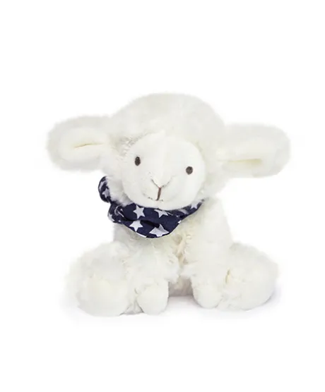 Peluche agneau blanc avec chouchou - 12 cm - Modèle aléatoire