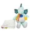 Peluche de dinosaure vert avec doudou -  Filou - 25 cm