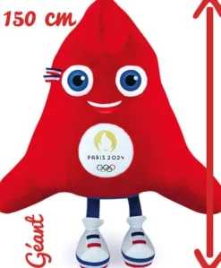 Peluche géante Mascotte Officielle Jeux Olympiques Paris 2024 - 150 cm