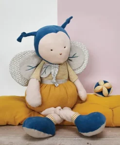 Peluche géante Pollen l'abeille en coton BIO - 90 cm