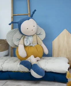 Peluche géante Pollen l'abeille en coton BIO - 90 cm