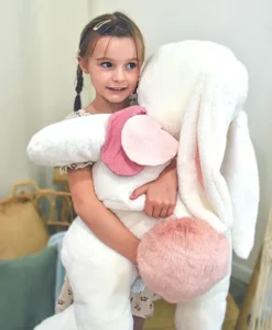 Peluche géante XXL Lapin beige - Happy Boho - 80 cm