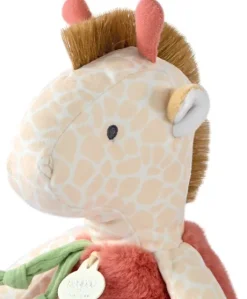 Peluche girafe beige et orange - 30 cm