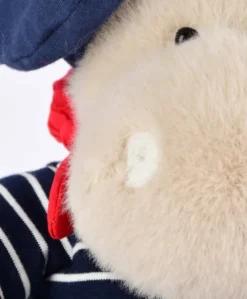 Peluche Hippopotame avec Béret et Marinière - 26 cm
