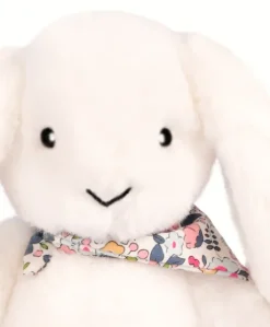 Peluche lapin Blanc 35 cm - Lapin Fleurette
