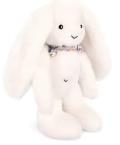 Peluche lapin Blanc 35 cm - Lapin Fleurette