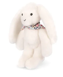 Peluche lapin blanc 25 cm - Lapin Fleurette