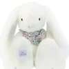 Peluche lapin Blanc XXL - Lapin Fleurette 50 cm