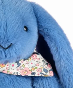 Peluche lapin Bleu 35 cm - Lapin Fleurette