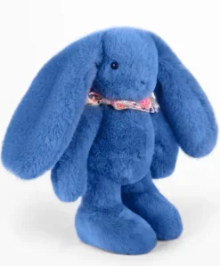 Peluche lapin bleu 25 cm - Lapin Fleurette