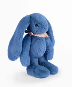 Peluche lapin Bleu 35 cm - Lapin Fleurette