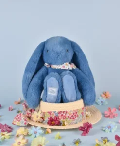 Peluche lapin bleu 25 cm - Lapin Fleurette