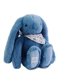 Peluche lapin Bleu 35 cm - Lapin Fleurette