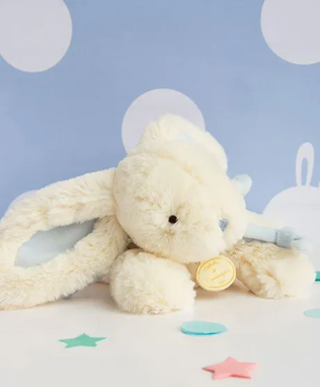 Peluche Lapin Bonbon Bleu - 20 cm