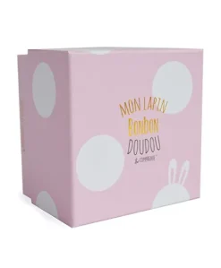 Peluche Lapin Bonbon Rose - 16 cm