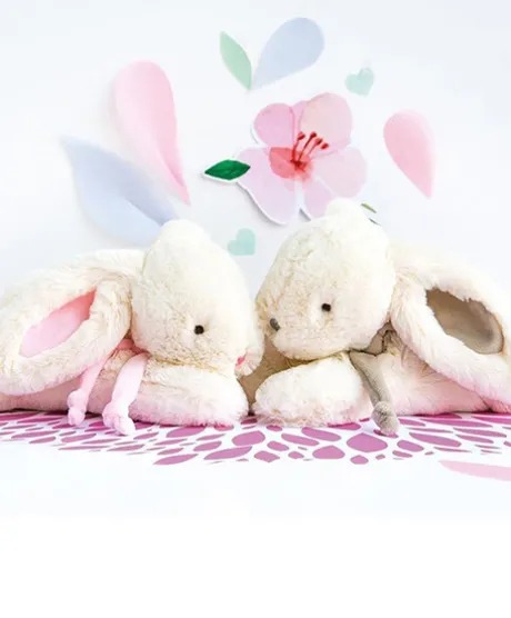 Peluche Lapin Bonbon Taupe - 30 cm