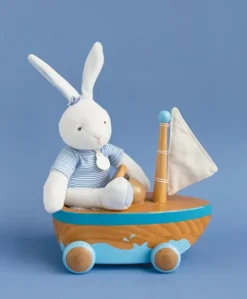 Peluche lapin matelot bleu - 25 cm