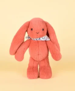 Peluche lapin orange 25 cm - Lapin Fleurette