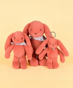 Peluche lapin orange 25 cm - Lapin Fleurette