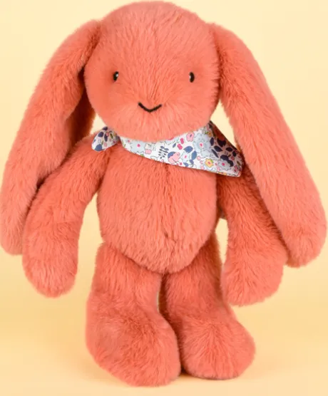 Peluche lapin Orange Terracotta 35 cm - Lapin Fleurette